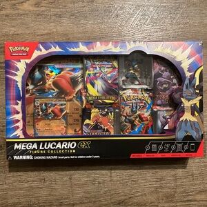New Pokemon TCG Mega Lucario EX Premium Figure Collection Box